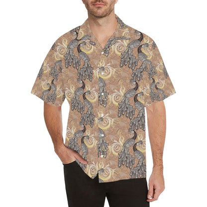 Peacock Pattern Print Design A05 Men's Hawaiian Shirt