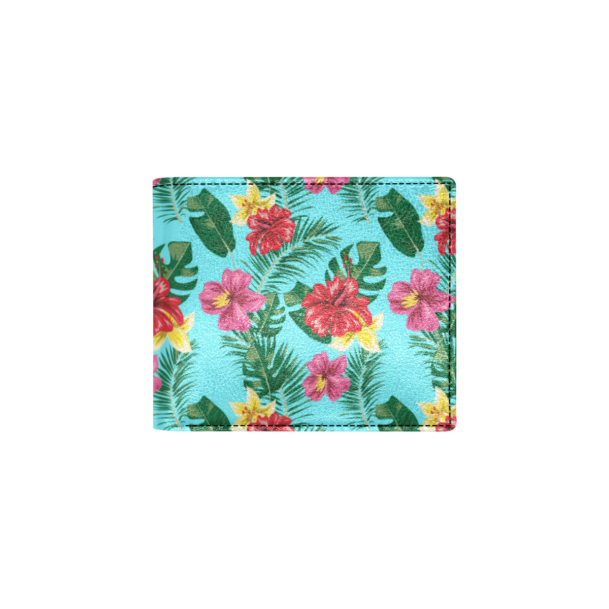 Hibiscus Hawaiian Flower Men's ID Card Wallet