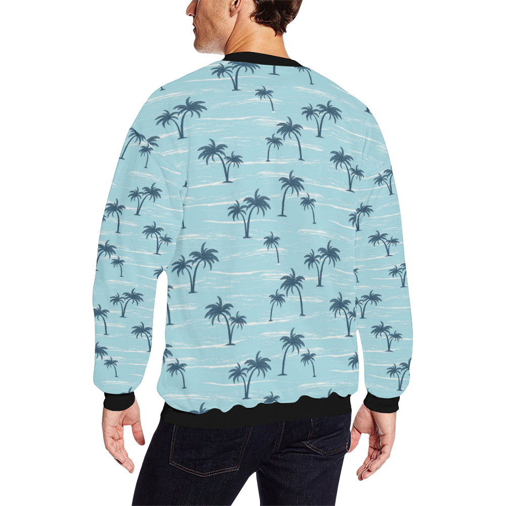 Palm Tree Pattern Print Design PT04 Men Long Sleeve Sweatshirt