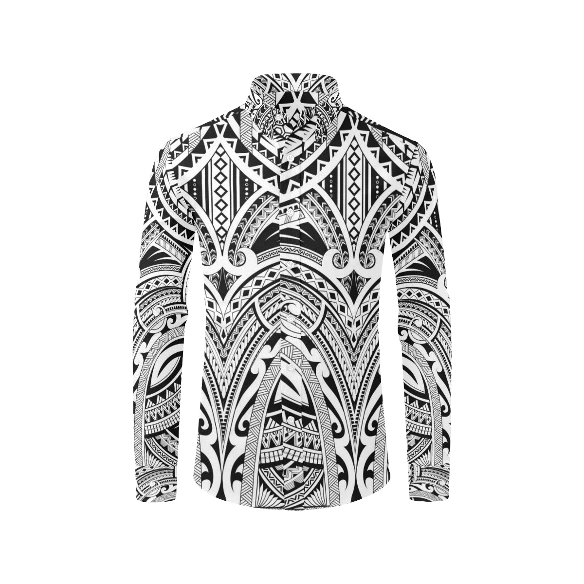 Maori Pattern Print Design 06 Men's Long Sleeve Shirt