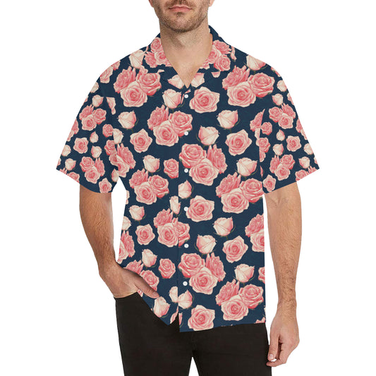 Rose Pattern Print Design A03 Men's Hawaiian Shirt