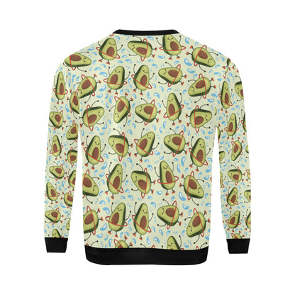 Avocado Pattern Print Design AC02 Men Long Sleeve Sweatshirt