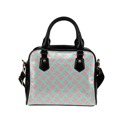 Bacon Pattern Print Design 04 Shoulder Handbag