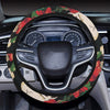 Skull Red Rose Steering Wheel Cover with Elastic Edge