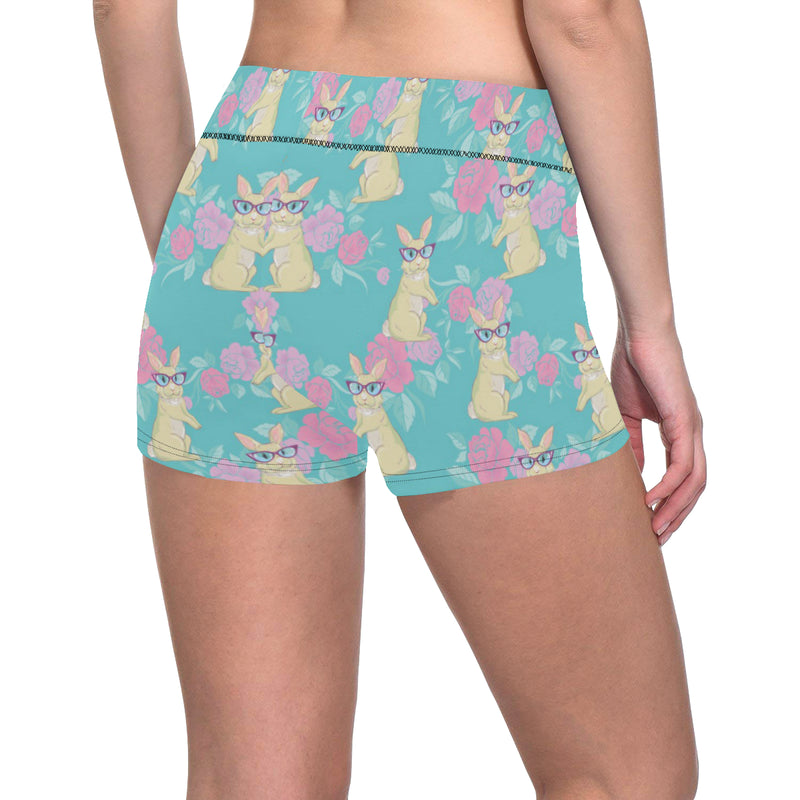 Rabbit Pattern Print Design RB05 Yoga Shorts