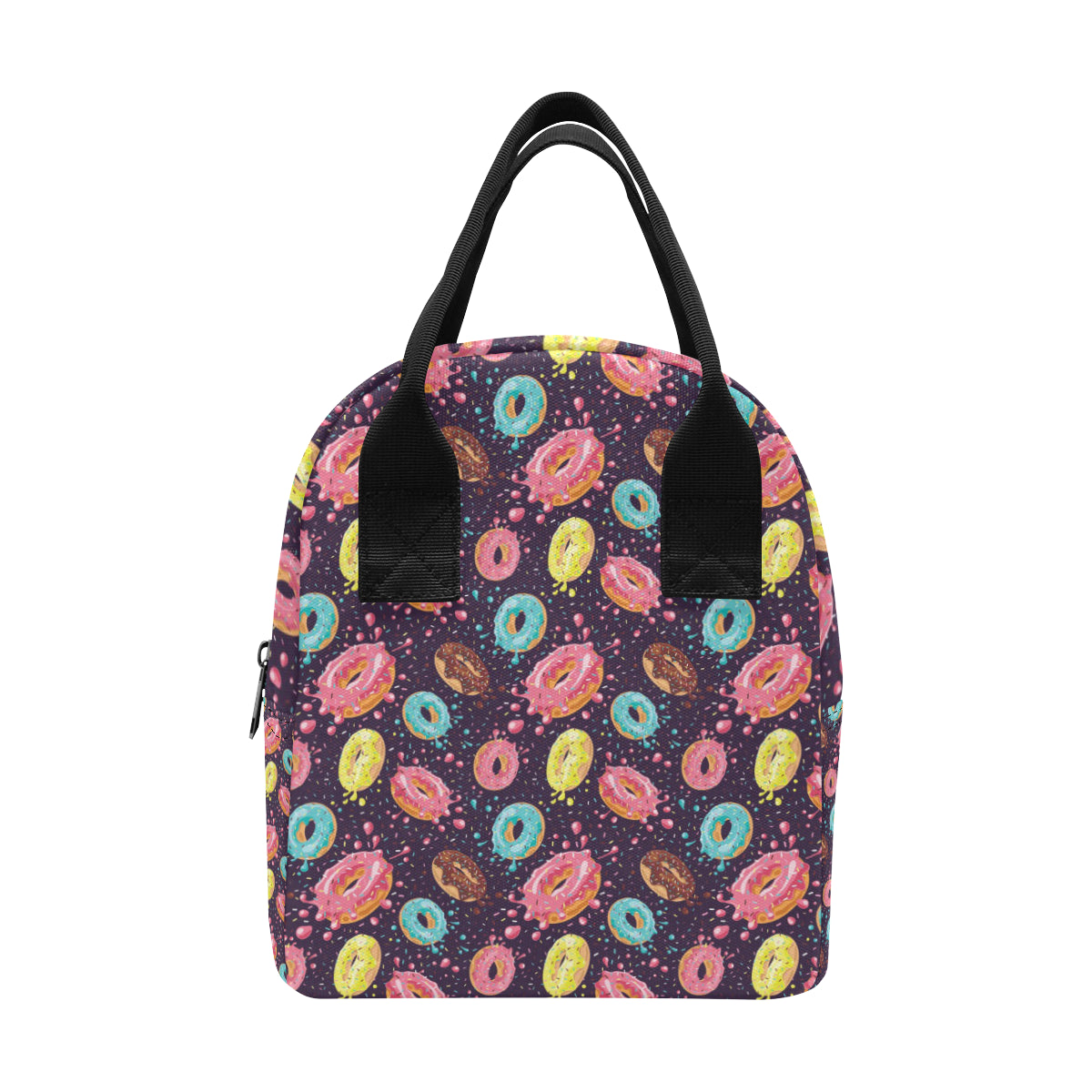 Donut Pattern Print Design DN03 Insulated Lunch Bag