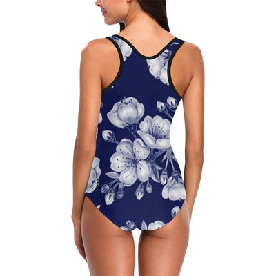 Cherry Blossom Pattern Print Design CB01 Women Swimsuit