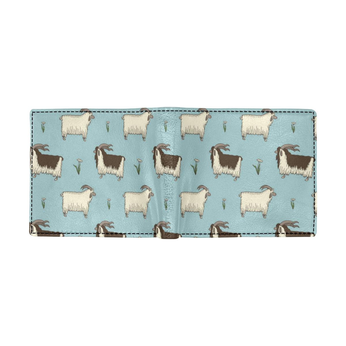 Goat Pattern Print Design 02 Men's ID Card Wallet