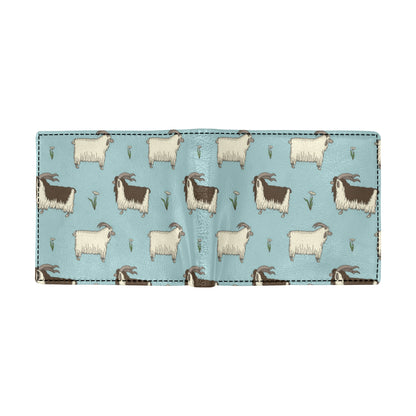 Goat Pattern Print Design 02 Men's ID Card Wallet