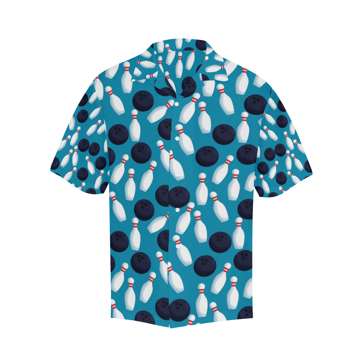 Bowling Pin Pattern Print Design 010 Men's Hawaiian Shirt