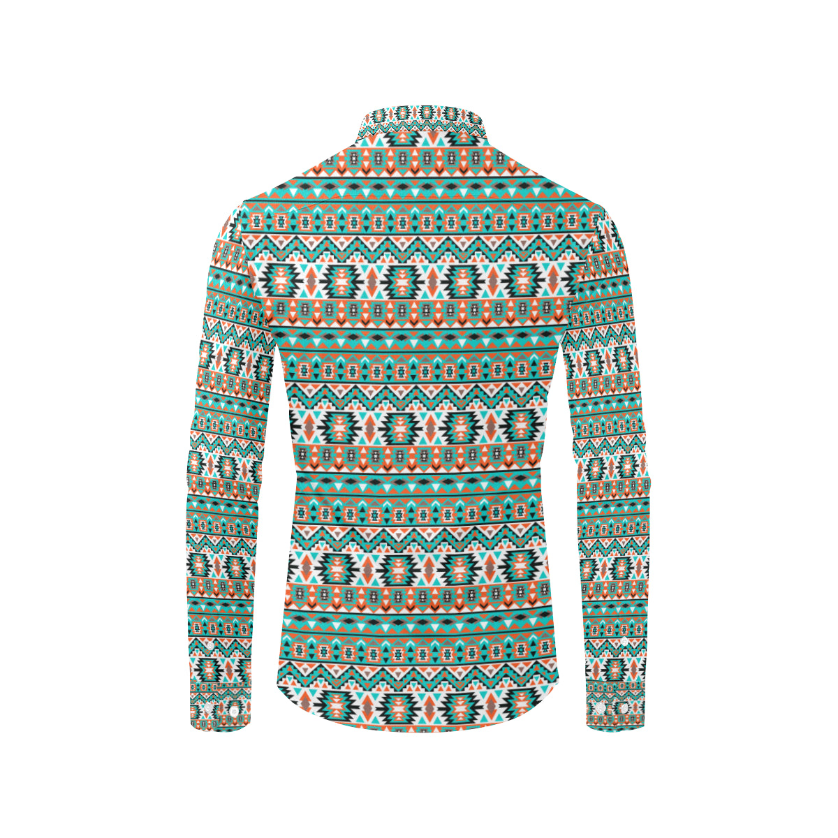 Indian Navajo Ethnic Themed Design Print Men's Long Sleeve Shirt