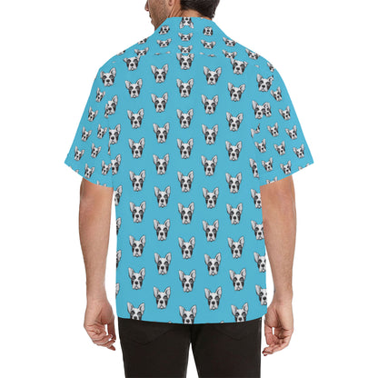 Boston Terrier Pattern Print Design 01 Men's Hawaiian Shirt