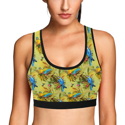 Parrot Pattern Print Design A02 Sports Bra