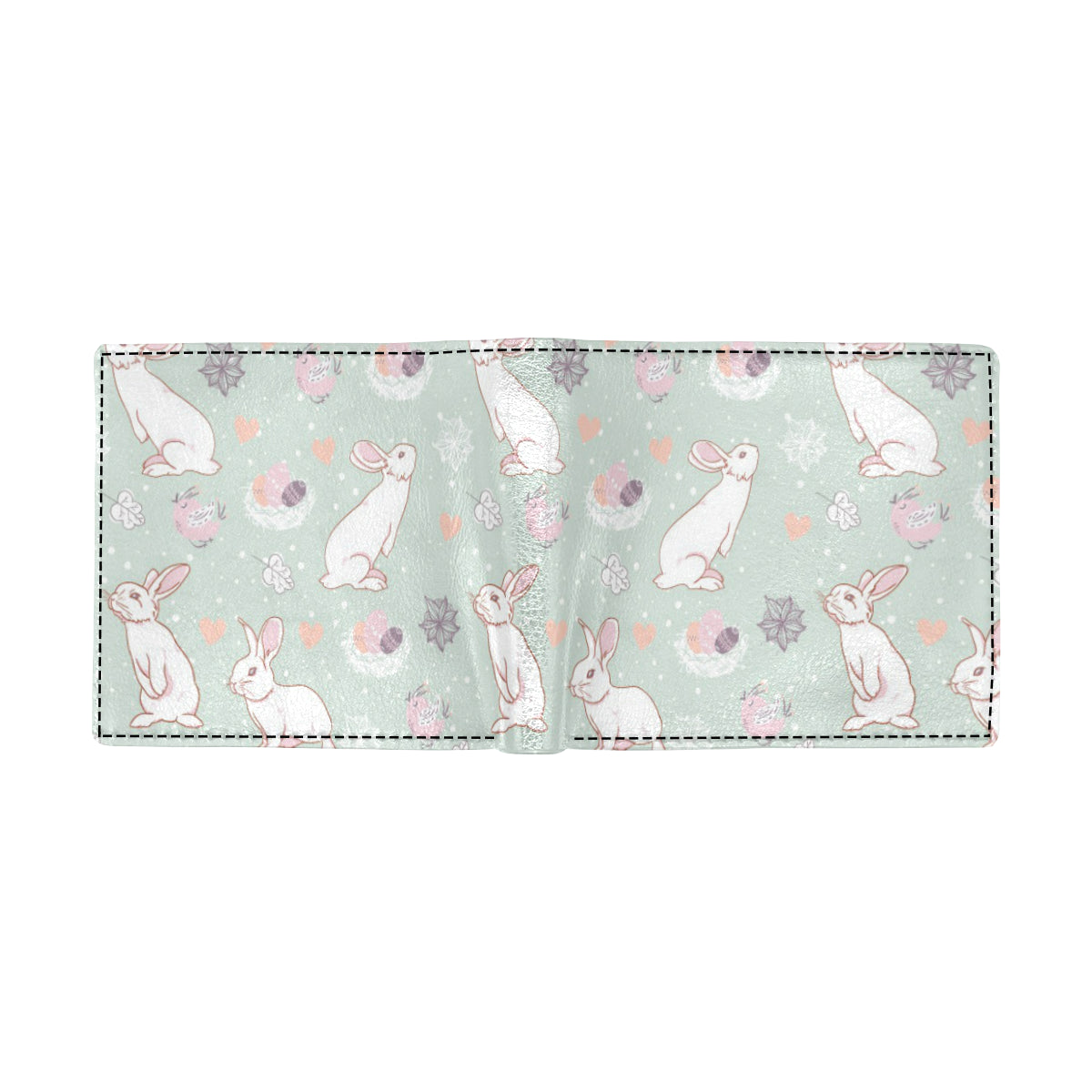 Rabbit Pattern Print Design RB011 Men's ID Card Wallet