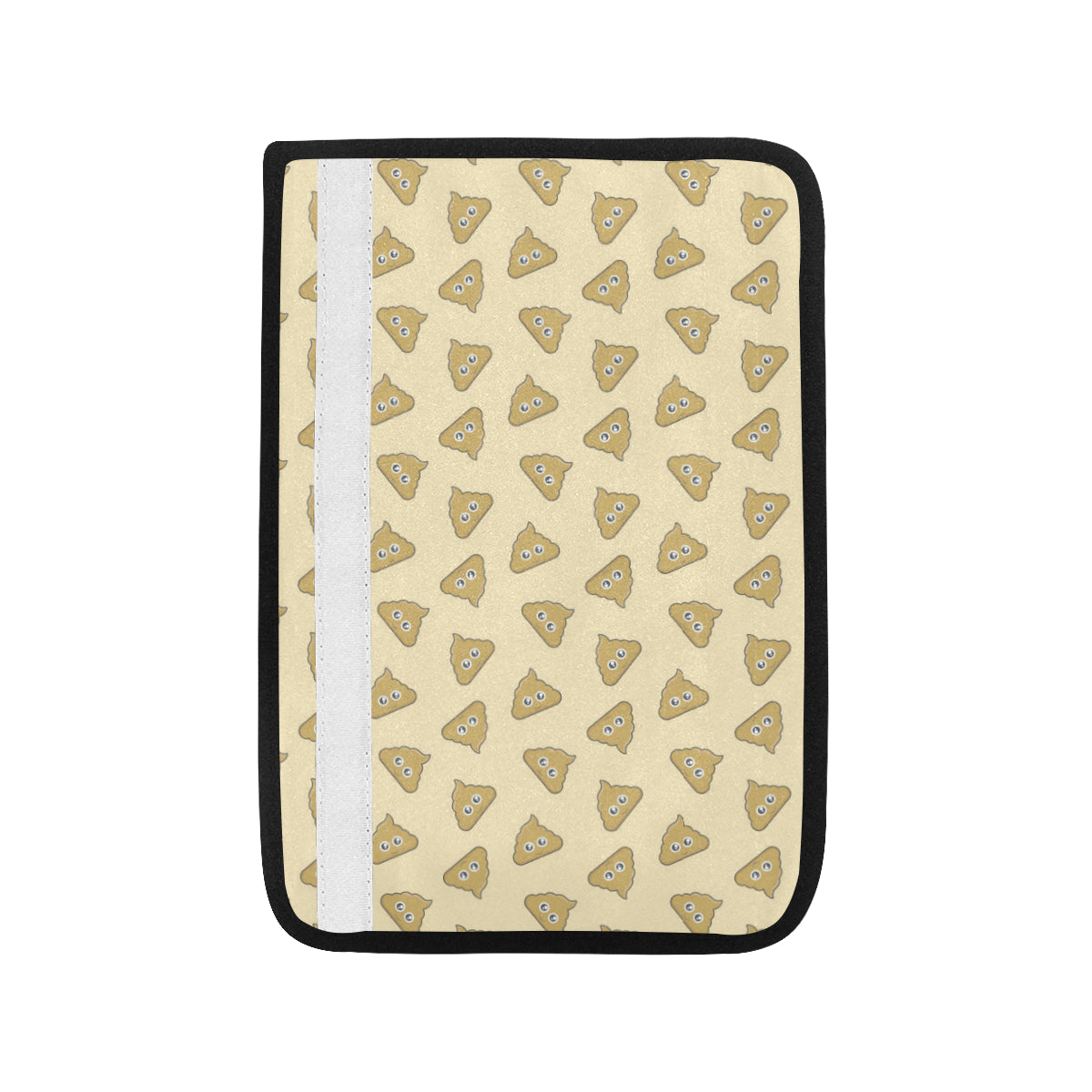 Poop Emoji Pattern Print Design A02 Car Seat Belt Cover