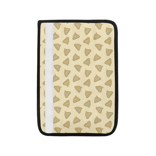 Poop Emoji Pattern Print Design A02 Car Seat Belt Cover