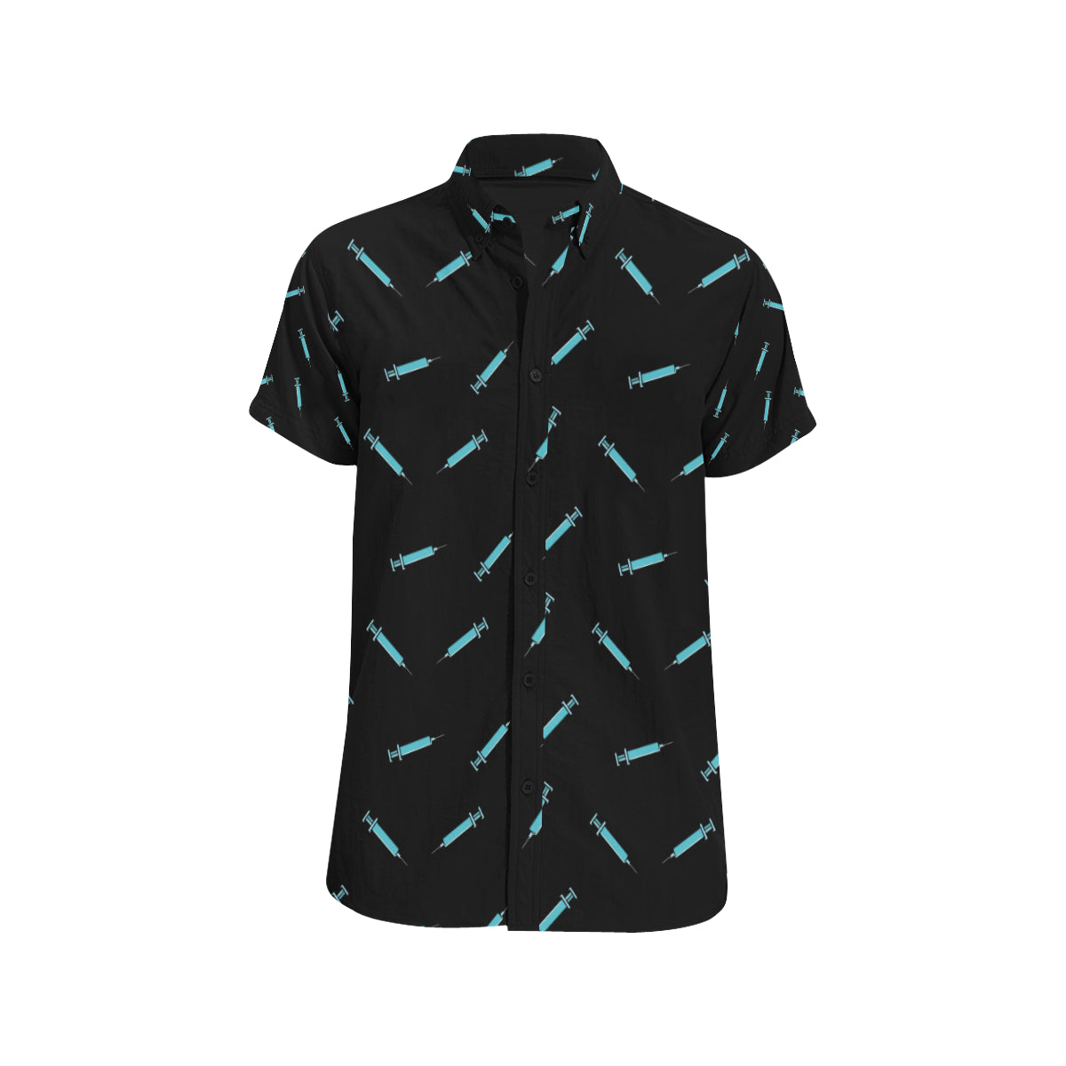 Phlebotomist Pattern Print Design A04 Men's Short Sleeve Button Up Shirt