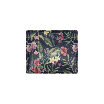 Tropical Flower Pattern Men's ID Card Wallet