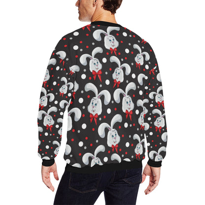 Rabbit Pattern Print Design RB012 Men Long Sleeve Sweatshirt