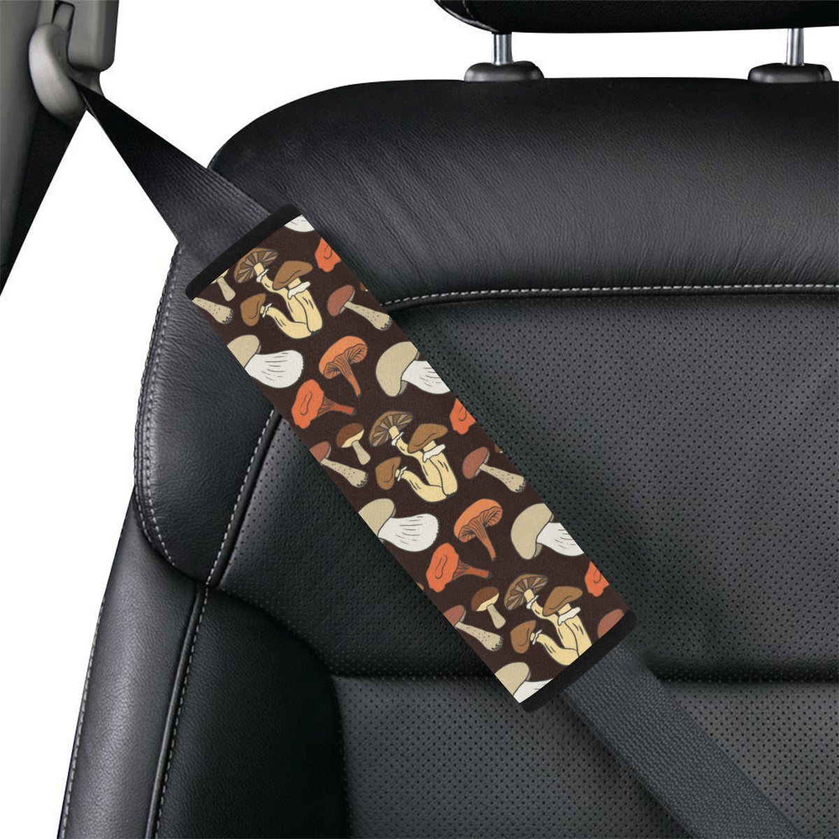 Mushroom Pattern Print Design A05 Car Seat Belt Cover