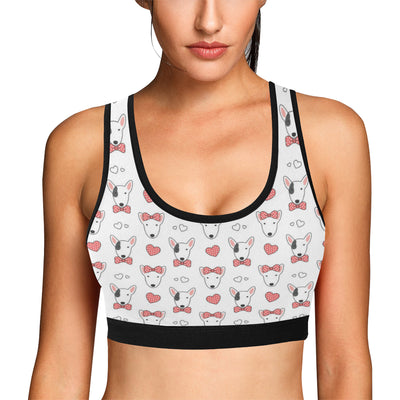 Bull Terriers Pattern Print Design 08 Sports Bra