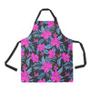 Neon Pink Hibiscus Pattern Print Design HB015 Apron with Pocket