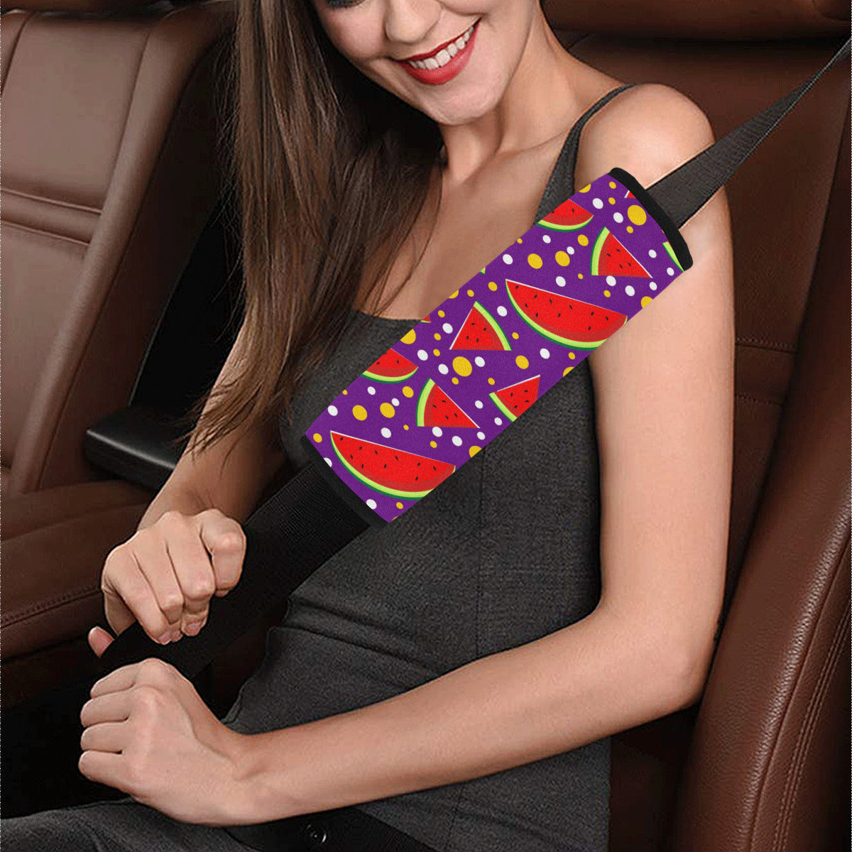 Watermelon Pattern Print Design WM010 Car Seat Belt Cover