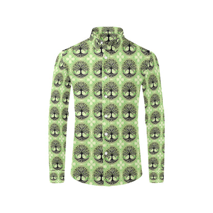 Celtic Pattern Print Design 010 Men's Long Sleeve Shirt