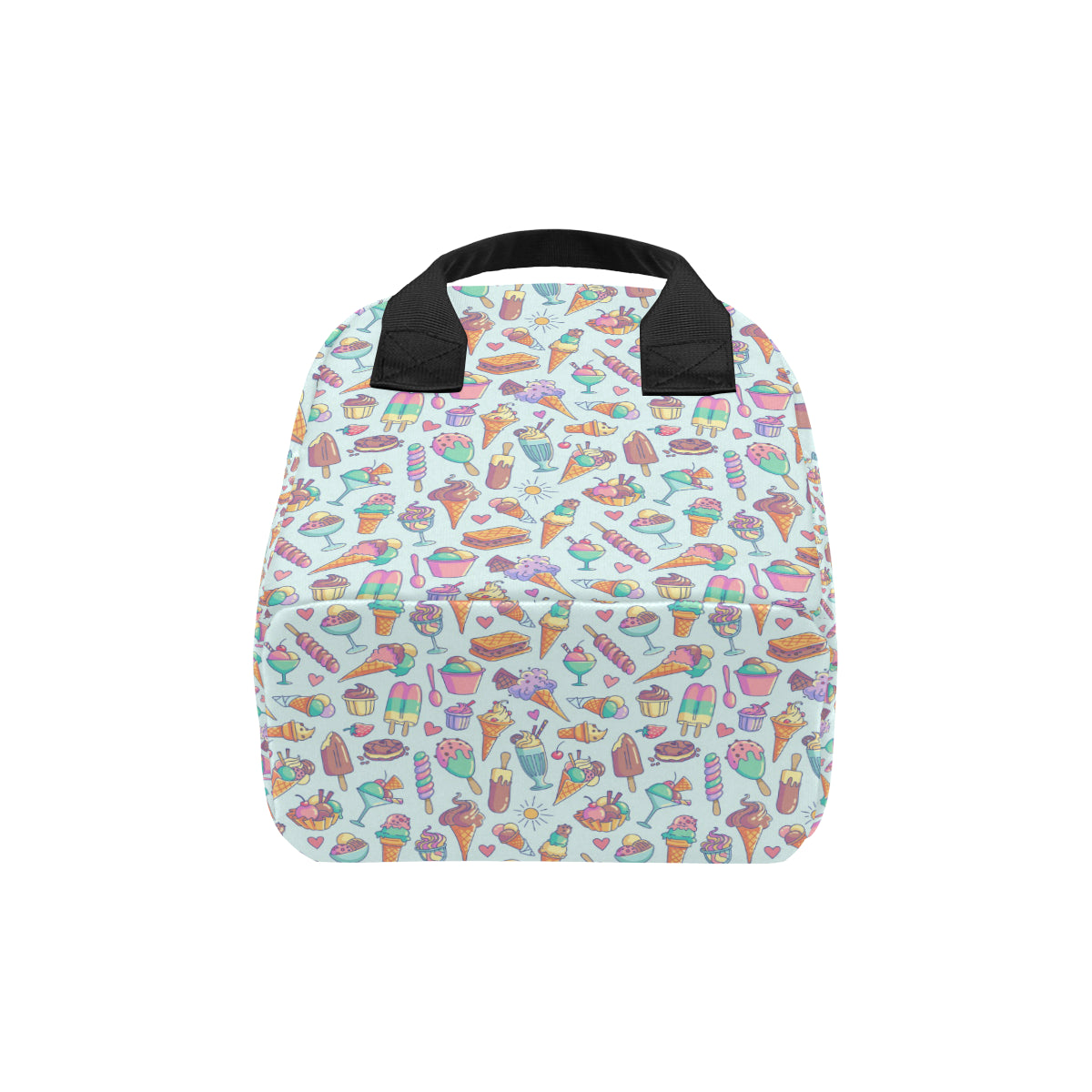 Ice Cream Pattern Print Design IC02 Insulated Lunch Bag