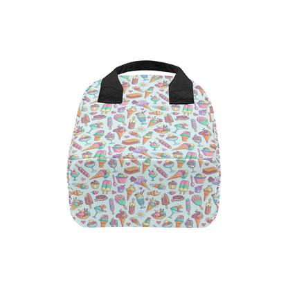 Ice Cream Pattern Print Design IC02 Insulated Lunch Bag