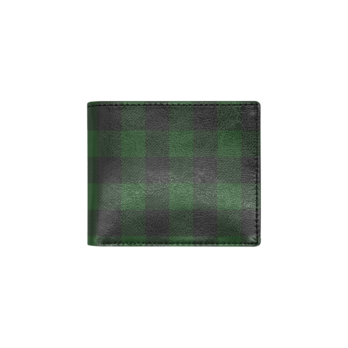 Buffalo check Green Pattern Print Design 02 Men's ID Card Wallet