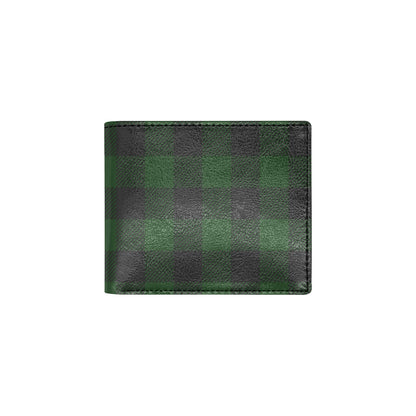 Buffalo check Green Pattern Print Design 02 Men's ID Card Wallet