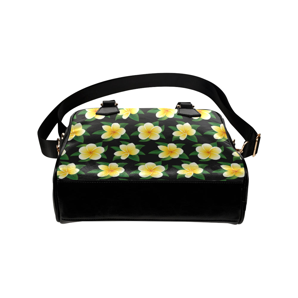 Plumeria Pattern Print Design A03 Shoulder Handbag