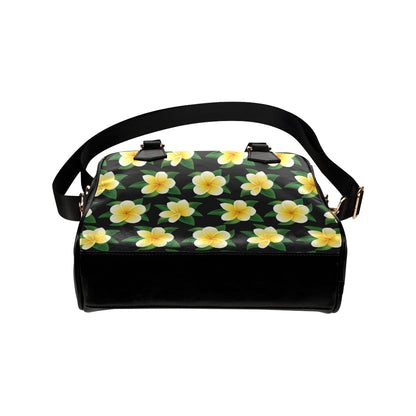 Plumeria Pattern Print Design A03 Shoulder Handbag