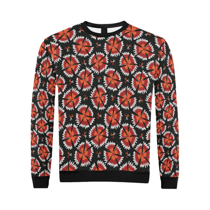 Carnations Pattern Print Design CN03 Men Long Sleeve Sweatshirt