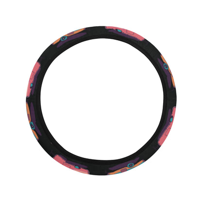Camper Camping Pattern Steering Wheel Cover with Elastic Edge