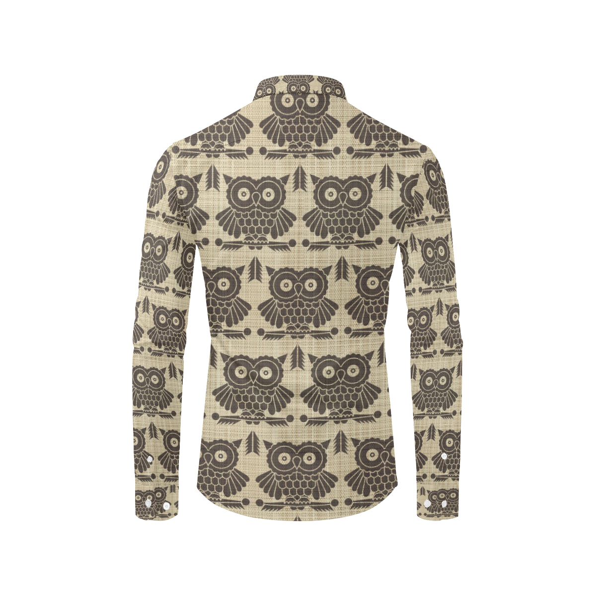 Owl Pattern Print Design A01 Men's Long Sleeve Shirt