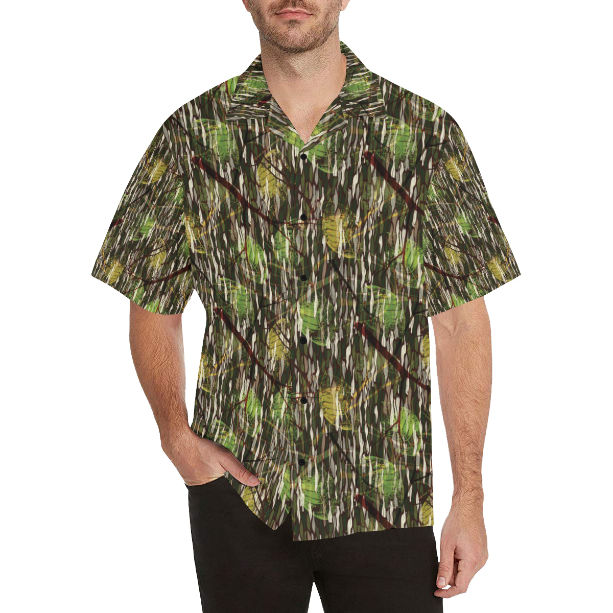 Camouflage Realtree Pattern Print Design 02 Men's Hawaiian Shirt