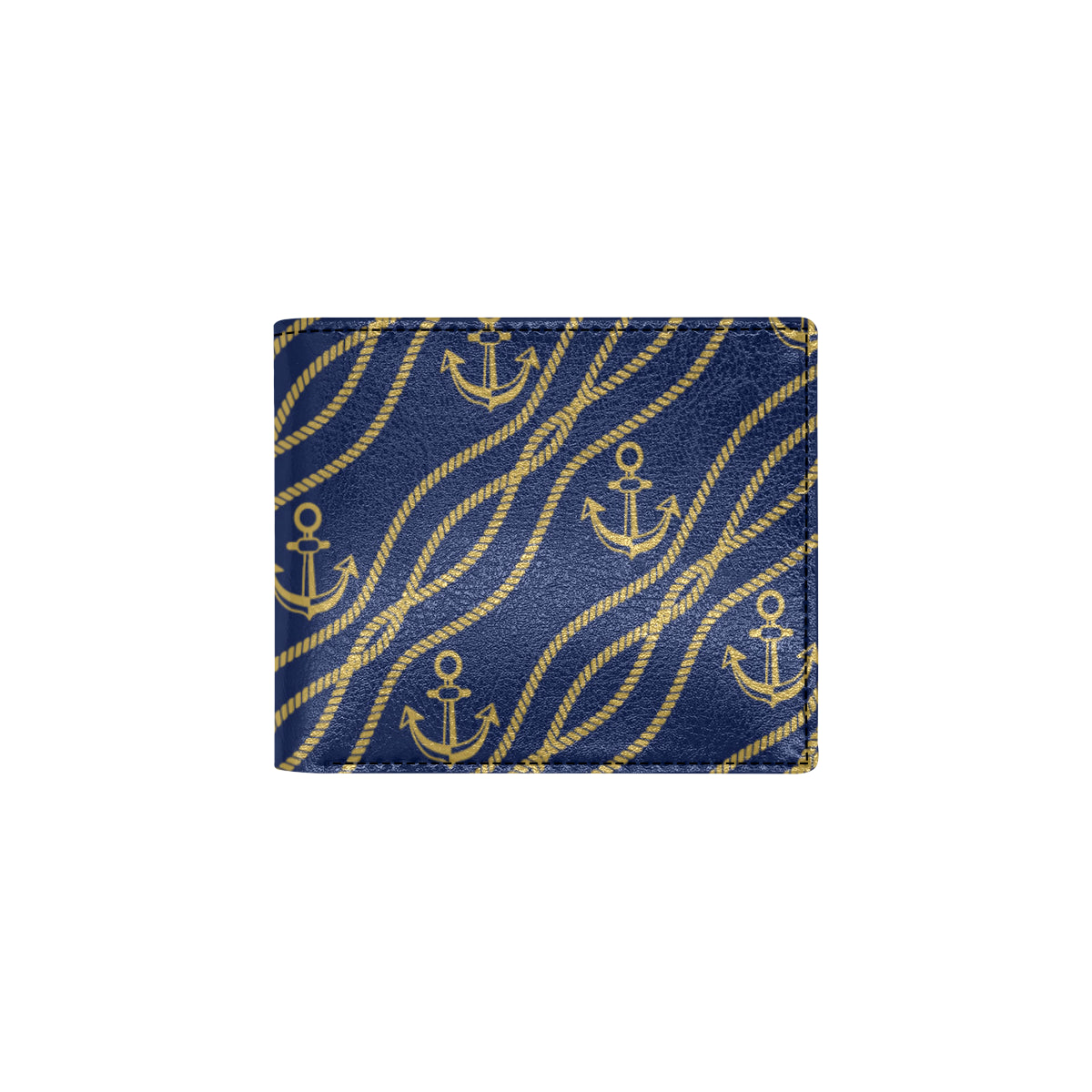 Nautical Anchor Rope  Pattern Men's ID Card Wallet
