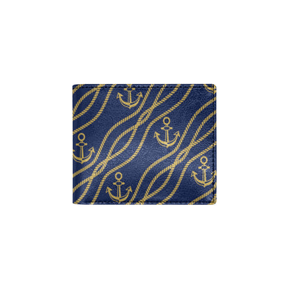 Nautical Anchor Rope  Pattern Men's ID Card Wallet