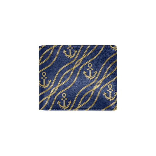Nautical Anchor Rope  Pattern Men's ID Card Wallet
