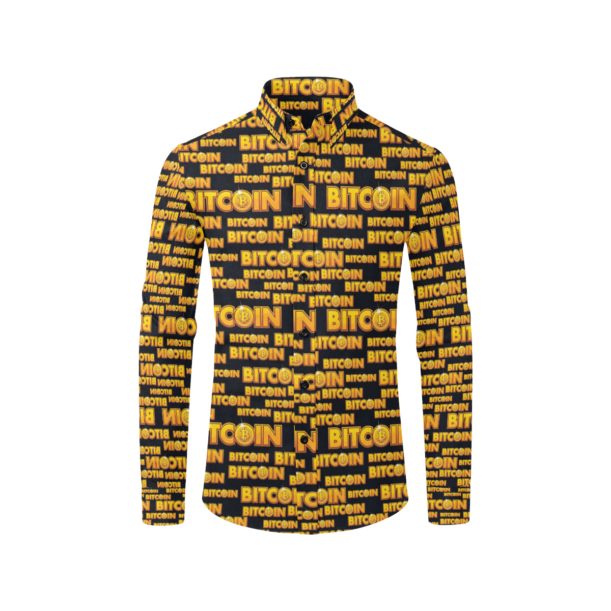 Bitcoin Pattern Print Design DO03 Men's Long Sleeve Shirt