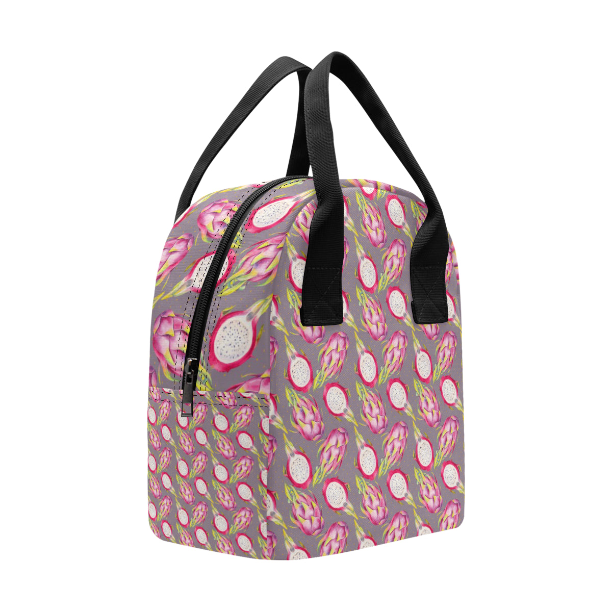 Dragonfruit Pattern Print Design DF03 Insulated Lunch Bag