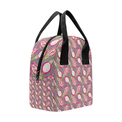 Dragonfruit Pattern Print Design DF03 Insulated Lunch Bag
