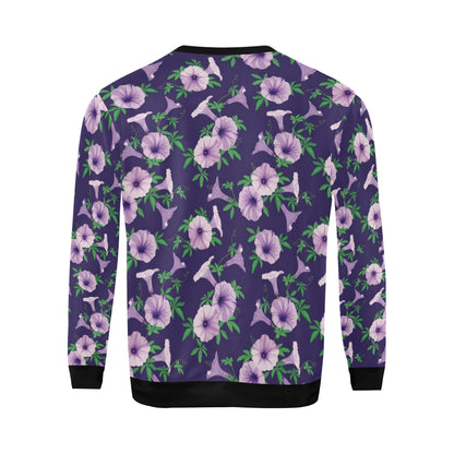 Morning Glory Pattern Print Design MG01 Men Long Sleeve Sweatshirt