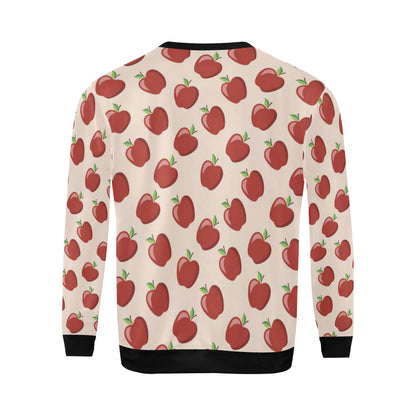 Apple Pattern Print Design AP01 Men Long Sleeve Sweatshirt