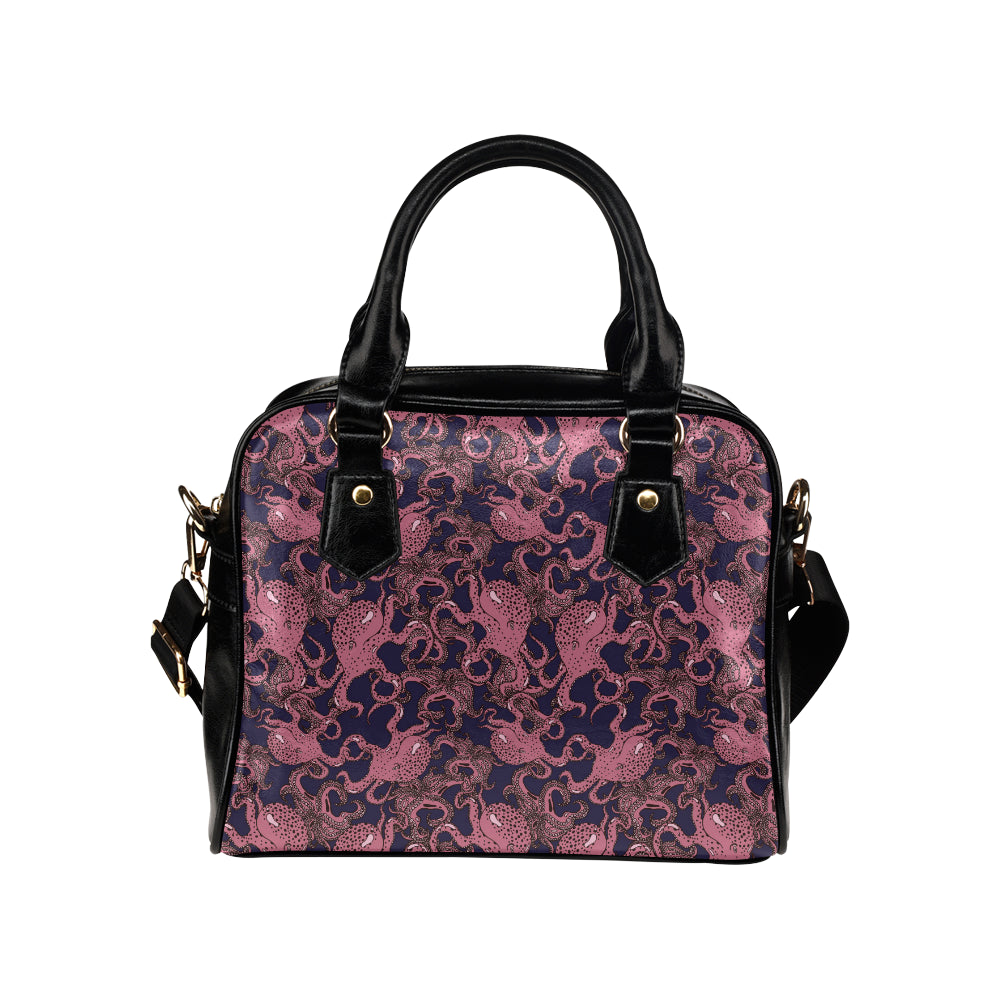 Octopus Pattern Print Design A03 Shoulder Handbag