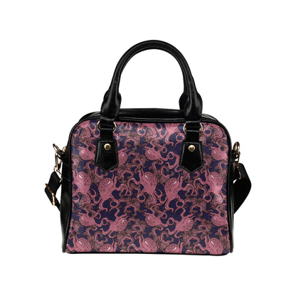 Octopus Pattern Print Design A03 Shoulder Handbag
