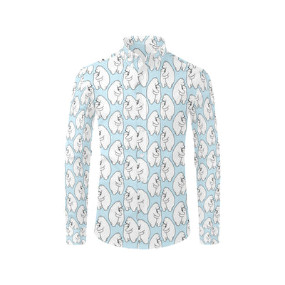 Polar Bear Pattern Print Design PB08 Men's Long Sleeve Shirt