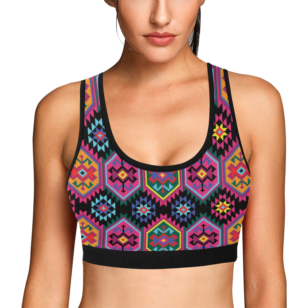 Mexican Pattern Print Design 02 Sports Bra